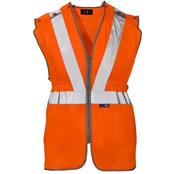 Tracker Large Orange Hi-Vis Pull Apart Rail Safety Waistcoat