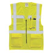 Warrior HV28 XL Yellow Hi Vis Executive Waistcoat