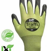 (pack Of 10prs) Traffi TG7360 Size8 Ultra Fine Pu Palm Coated Cut Level F Gloves