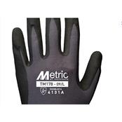 (pack Of 10prs) Traffi Metric TM178 Size7 Grey Foam Nitrile Palm Coated Gloves