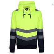 B304 Small Yellow Hi Vis Overhead Hoodie